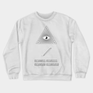 Eye write code computer programmer hipster geek Crewneck Sweatshirt